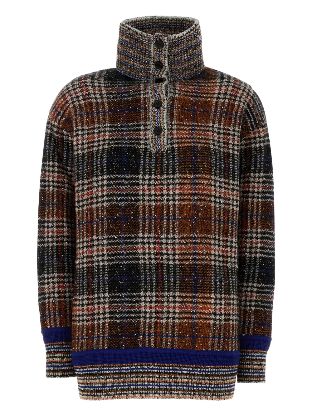 

Свитер с высоким воротником в клетку Missoni, коричневый