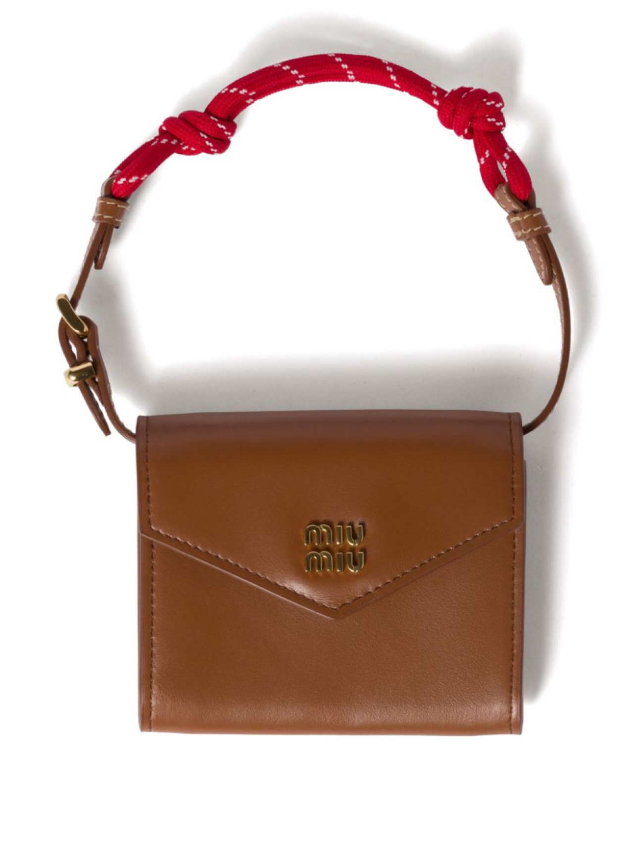 

Кожаный кошелек Miu Miu, коричневый