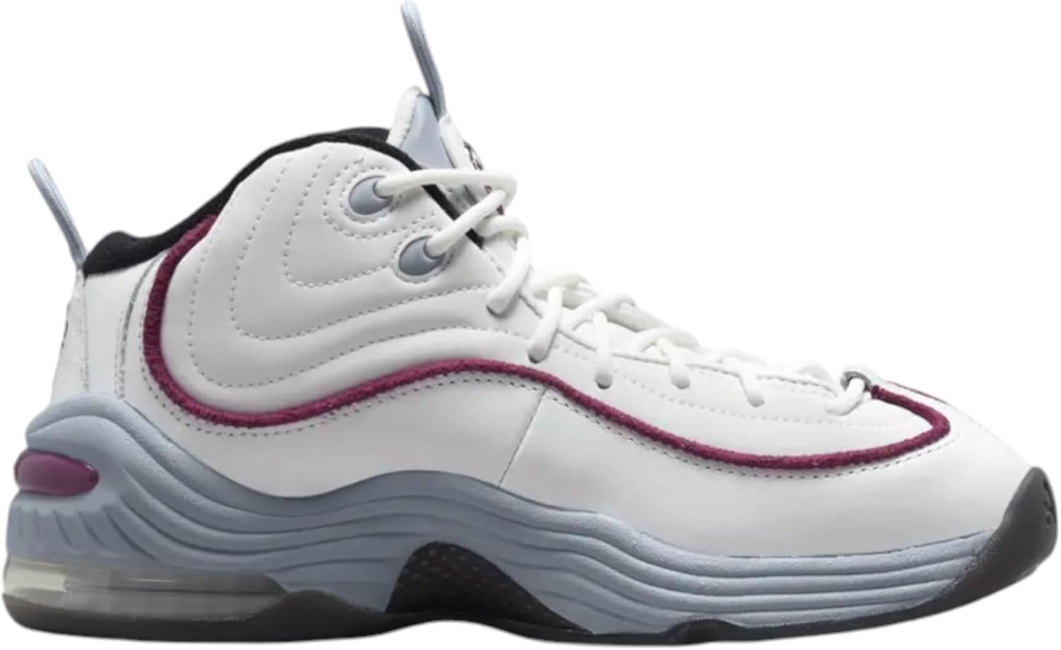 Кроссовки Nike Air Penny 2 - Black / Multi Color / White / Football Grey, белый/черный/розовый/серый — фото 3