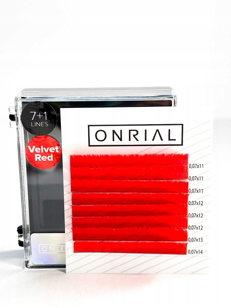 

Цветные ресницы микс С 0,07 мм 11-14 В. Красный ONRIAL Inne