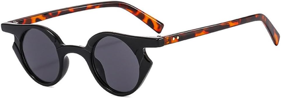 

Сексуальные круглые солнцезащитные очки для женщин, модные очки в маленькой оправе с защитой от УФ-излучения UV400, панк-стиль, ретро-очки UV400 HHZZYVY, C1black-black