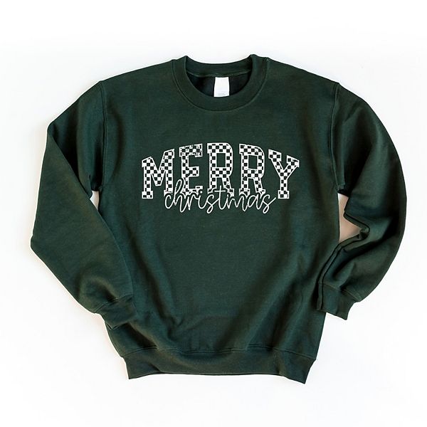 

Свитшот Merry Christmas Varsity Checkered Simply Sage Market, Forest