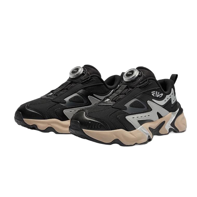 FILA KIDS Роликовые коньки spark легкие амортизирующие низкие детские кроссовки black/soil brown kids' — фото 3