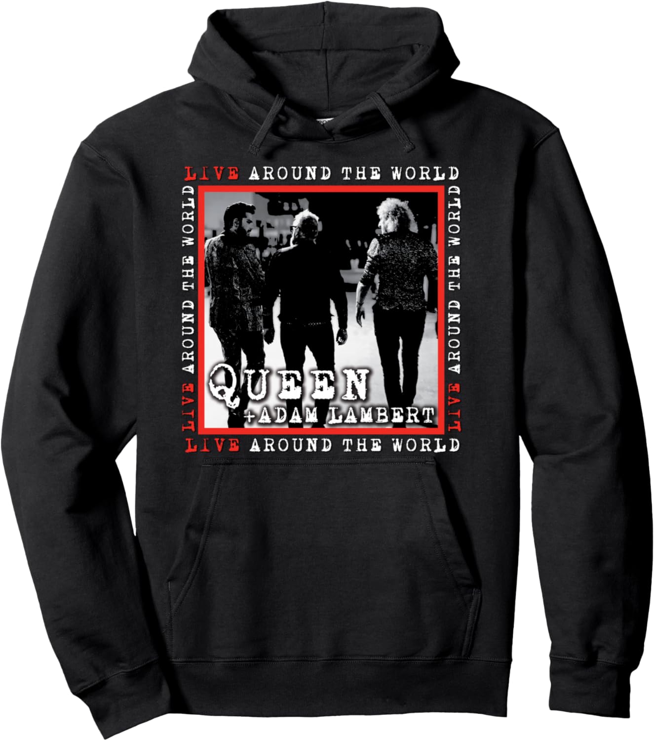 

Худи Queen X Adam Lambert Travels Around Around World, черное, Черный, Худи Queen X Adam Lambert Travels Around Around World, черное