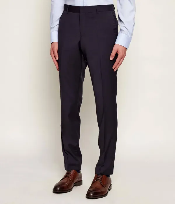 Шерстяные брюки H-Genius-MM-251 slim fit Boss, темно-синий — фото 3