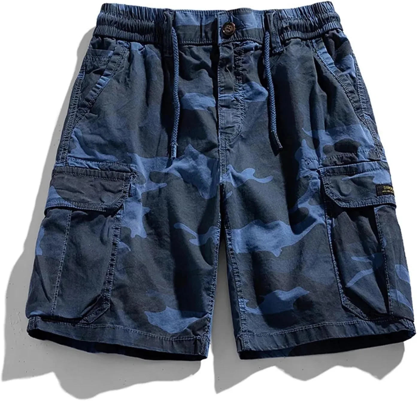 Весенне-летние мужские карго-шорты cotton casual с несколькими карманами — фото 3