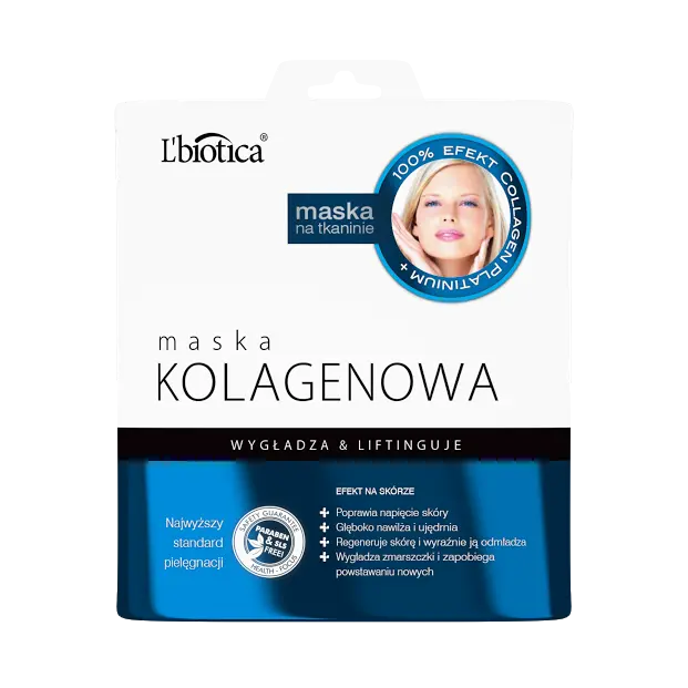 

L’biotica Maska Kolagenowa Źródło Młodości тканевая маска для лица, 22 ml