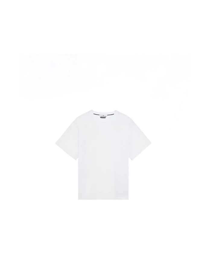 

Белая футболка в полоску с принтом "шесть полосок" Stone Island, белый