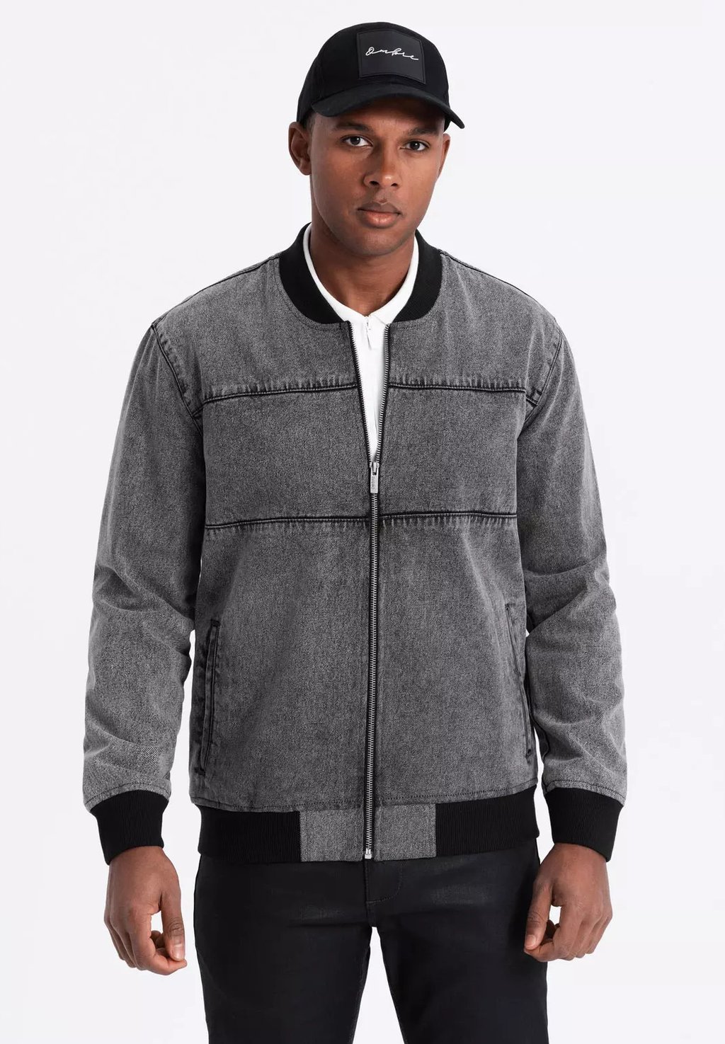 

Куртка-бомбер Denim jacket Ombre, серый