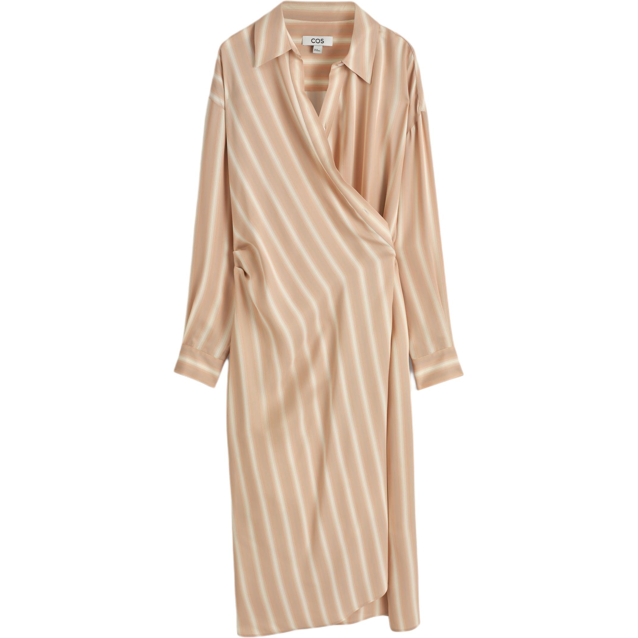 

COS Женские платья с длинными рукавами Pink/Stripes