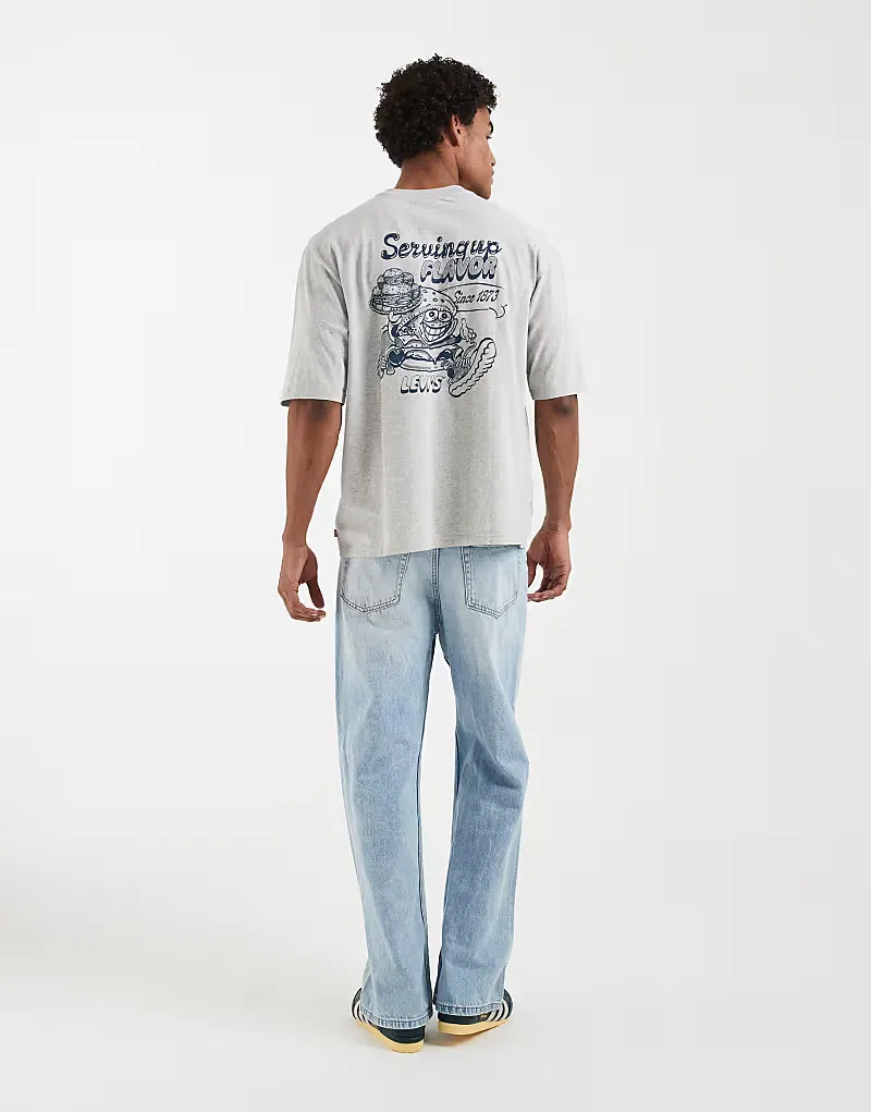 Футболка оверсайз Levis с графическим принтом на спине Levi's, серый — фото 2