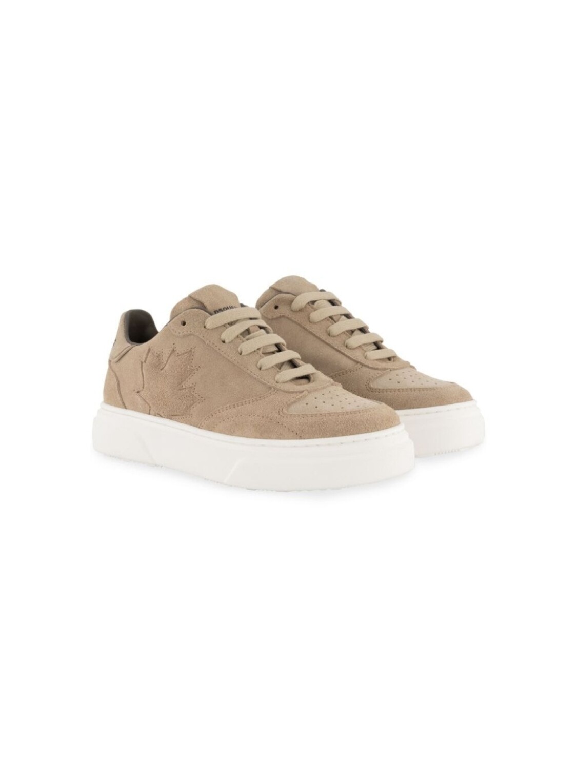 

Dsquared2 Kids кроссовки DSQUARED2 KIDS из замши с кленовым листом, нейтральный цвет