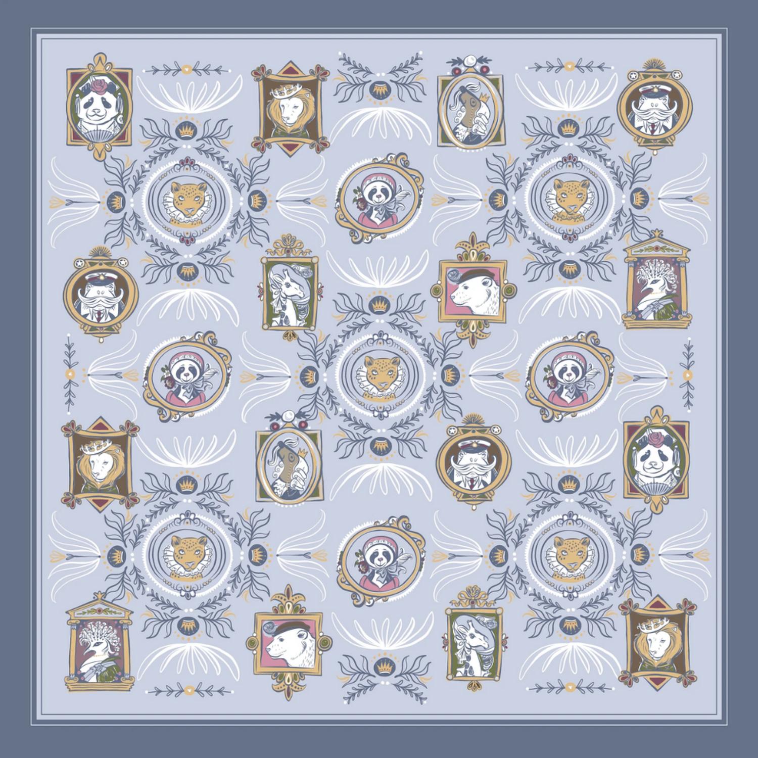 

Шарф-бандана Endangered Royals серого цвета Created By