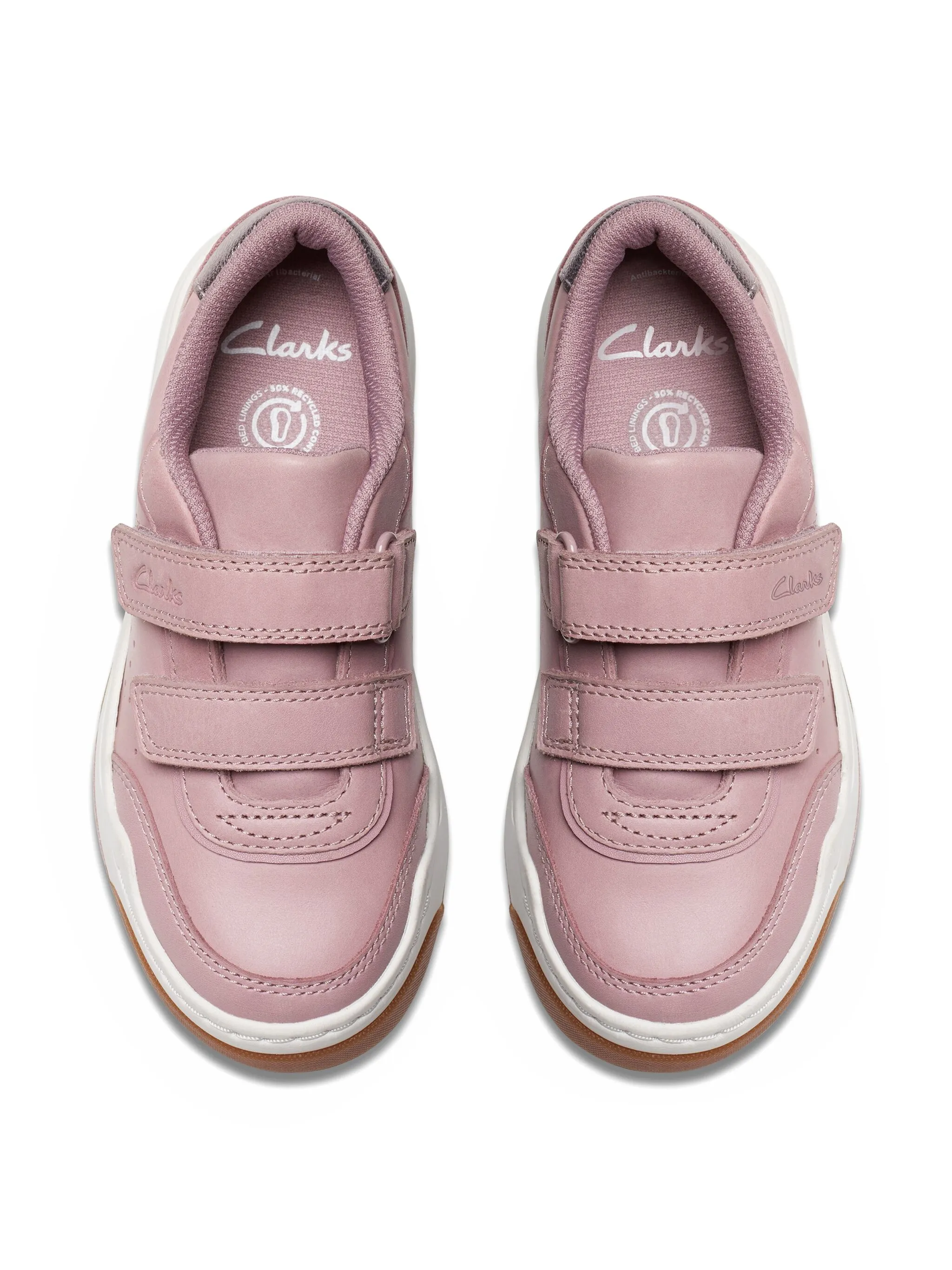 Кожаные кроссовки Clarks Kids, розовый — фото 3