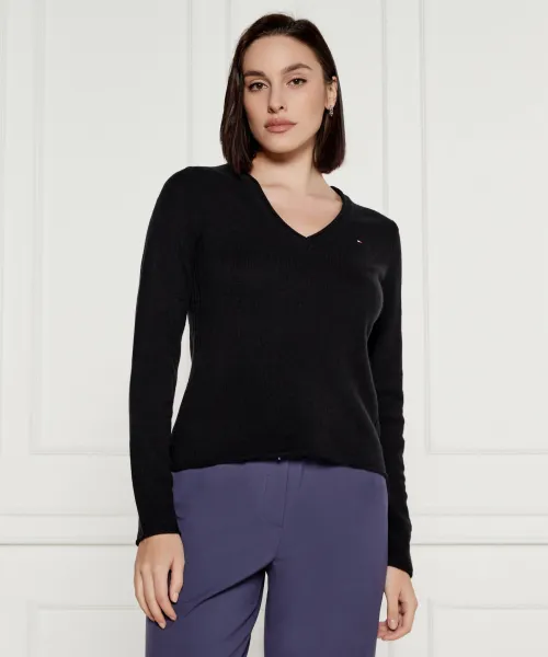 

Шерстяной свитер Regular fit Tommy Hilfiger, черный