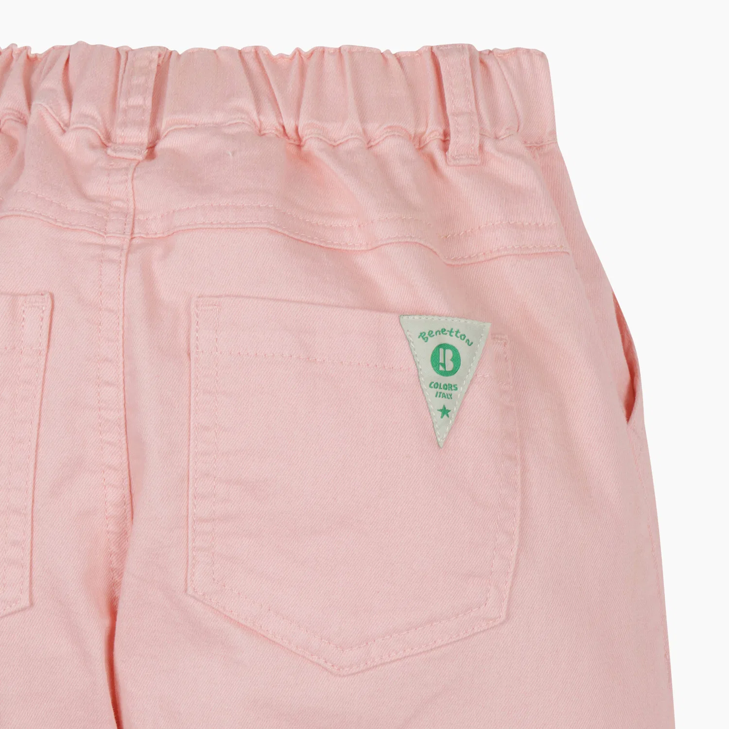 Детские цветные брюки-багги розовые от Benetton Kids — фото 4
