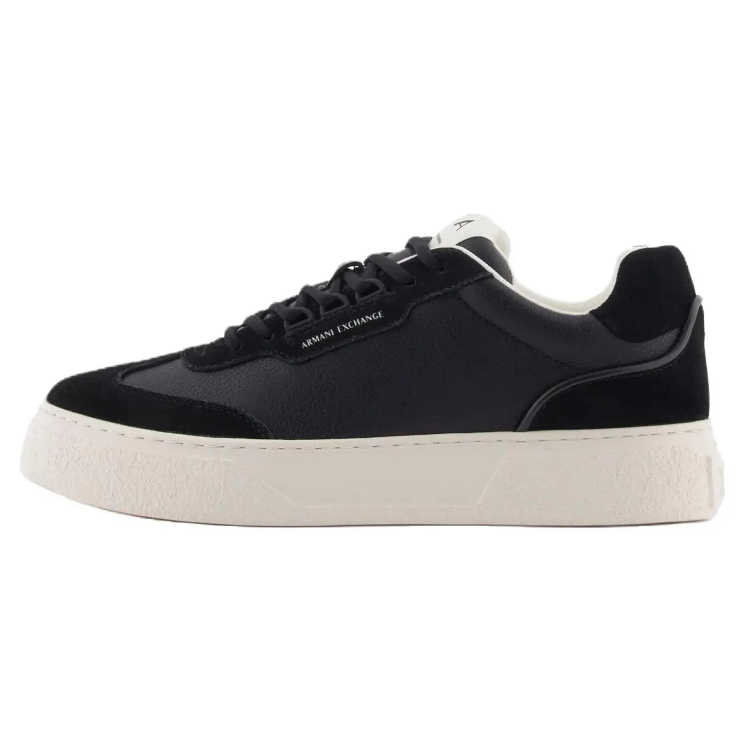ARMANI EXCHANGE Кроссовки AE Cow Split Leather Low top Skateboard Shoes 4cm мужские черные