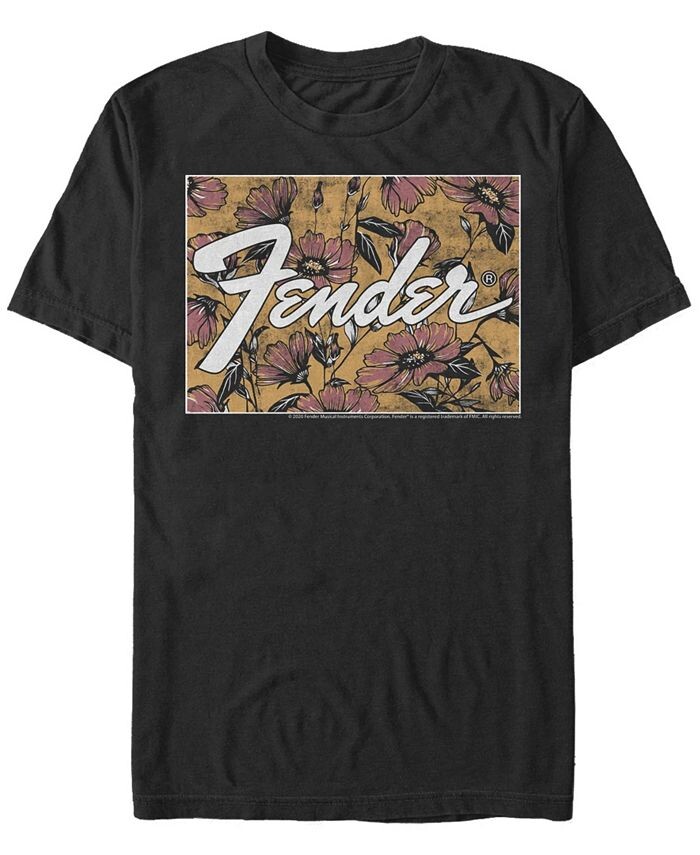 

Мужская футболка с коротким рукавом и цветочным принтом Fender Box Logo Fifth Sun, черный