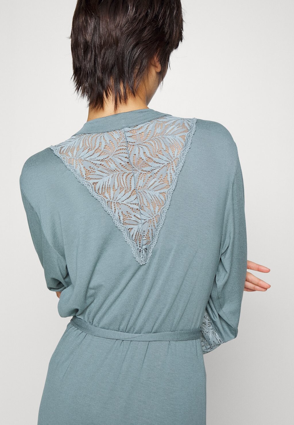 

Халат HOLYWOOD KIMONO LASCANA, сине-серый