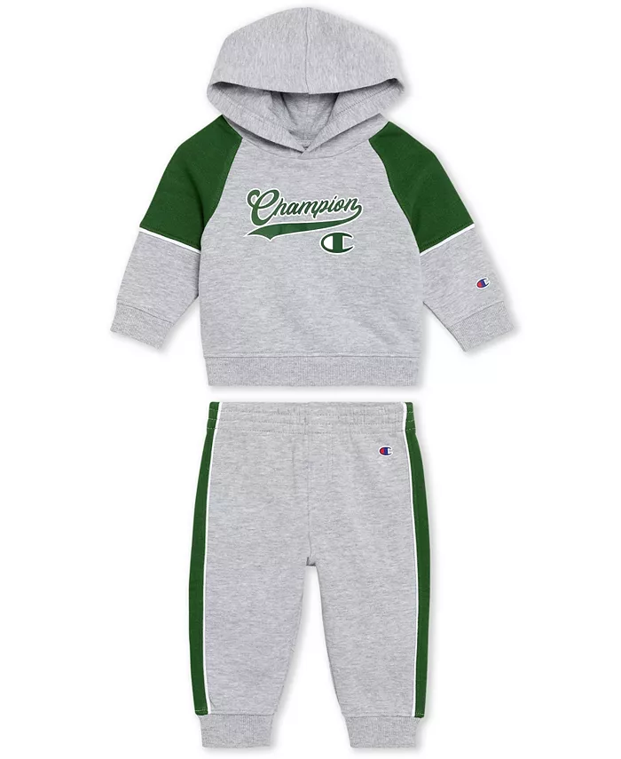 

Детский комплект для мальчиков из худи и джоггеров 2 предмета Champion, серый