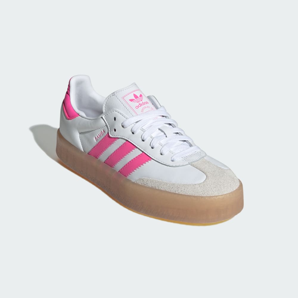 Кроссовки Adidas Sambae Shoes, цвет Cloud White/Off White/Lucid Pink — фото 4