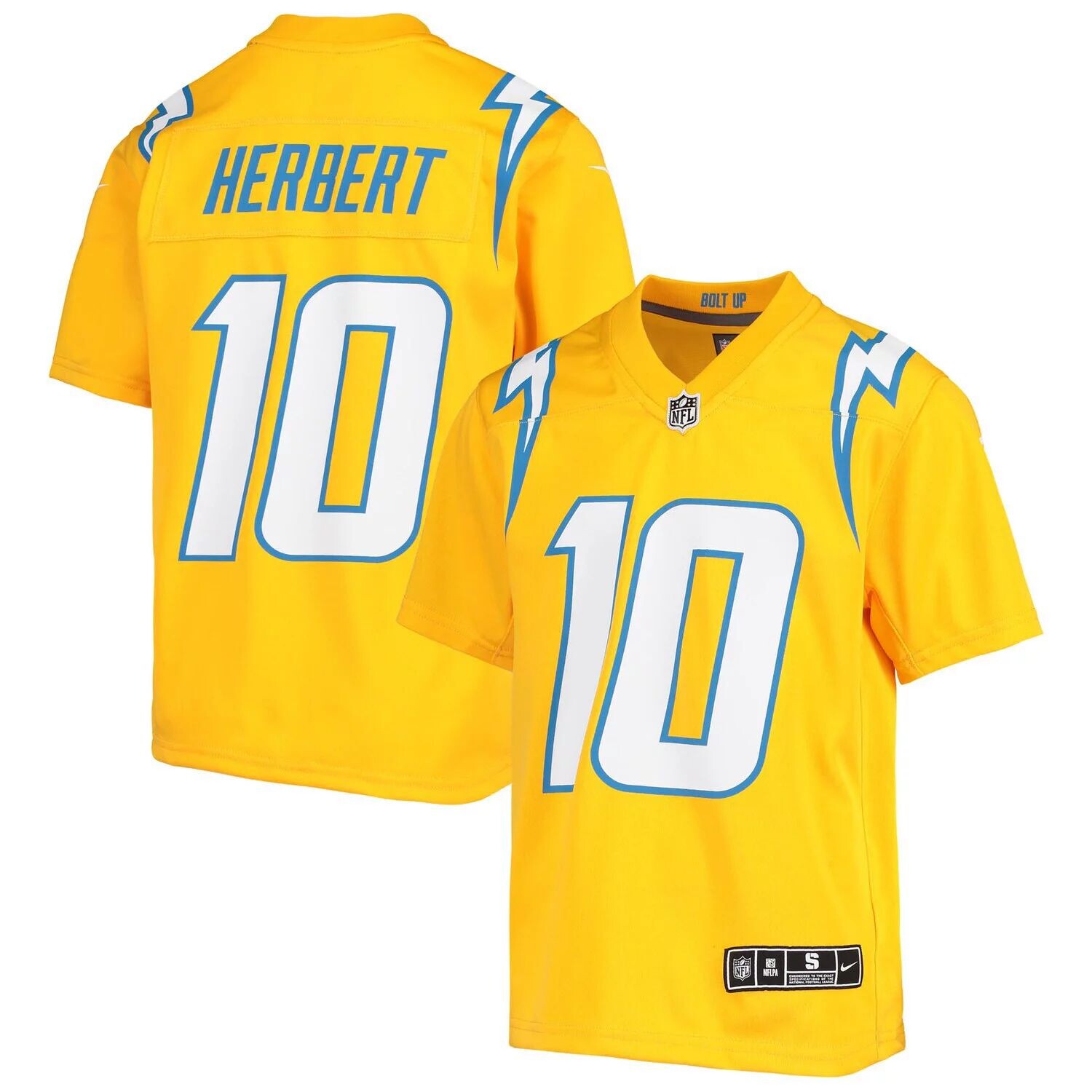 Молодежный джерси Nike Justin Herbert Gold Los Angeles Chargers Inverted Team Game Nike — фото 4
