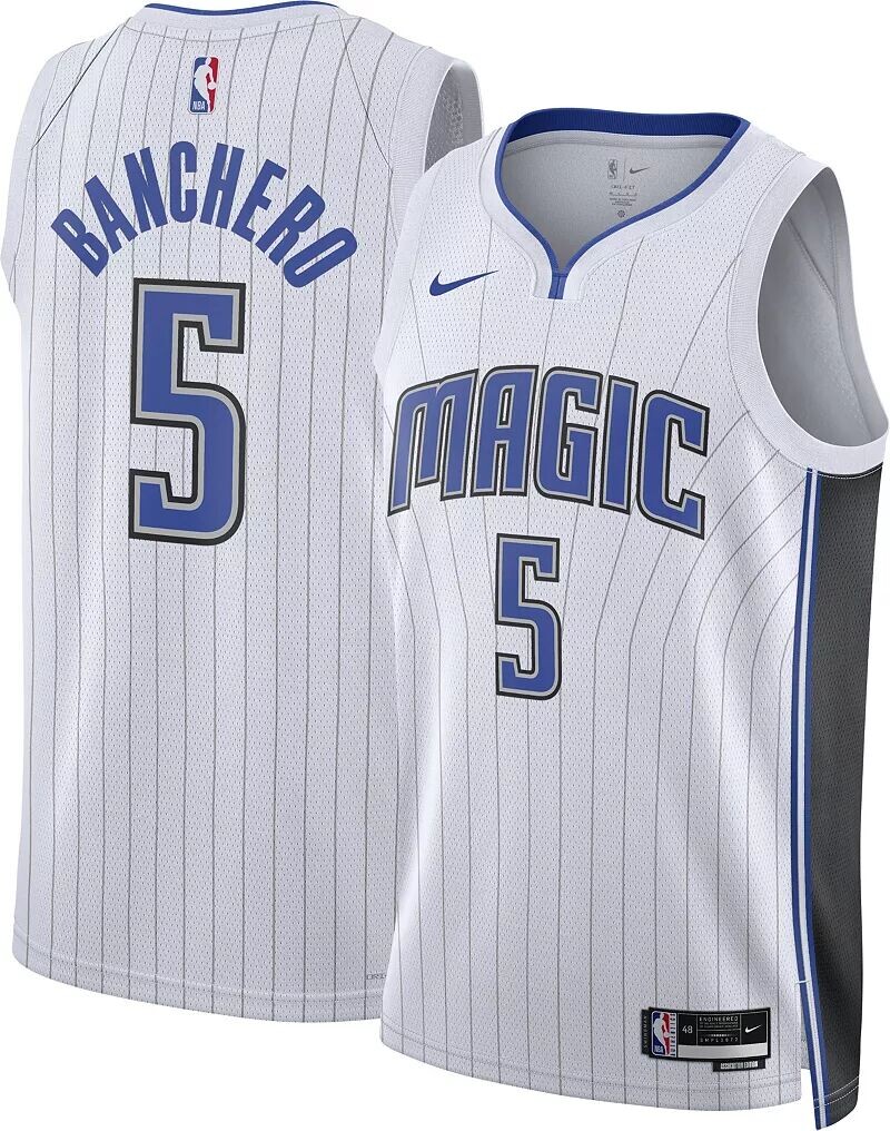 

Мужская белая майка Nike Orlando Magic Paolo Banchero #5 Swingman