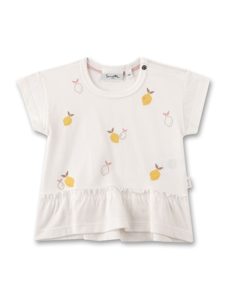 

Футболка белого и бежевого цветов Sanetta