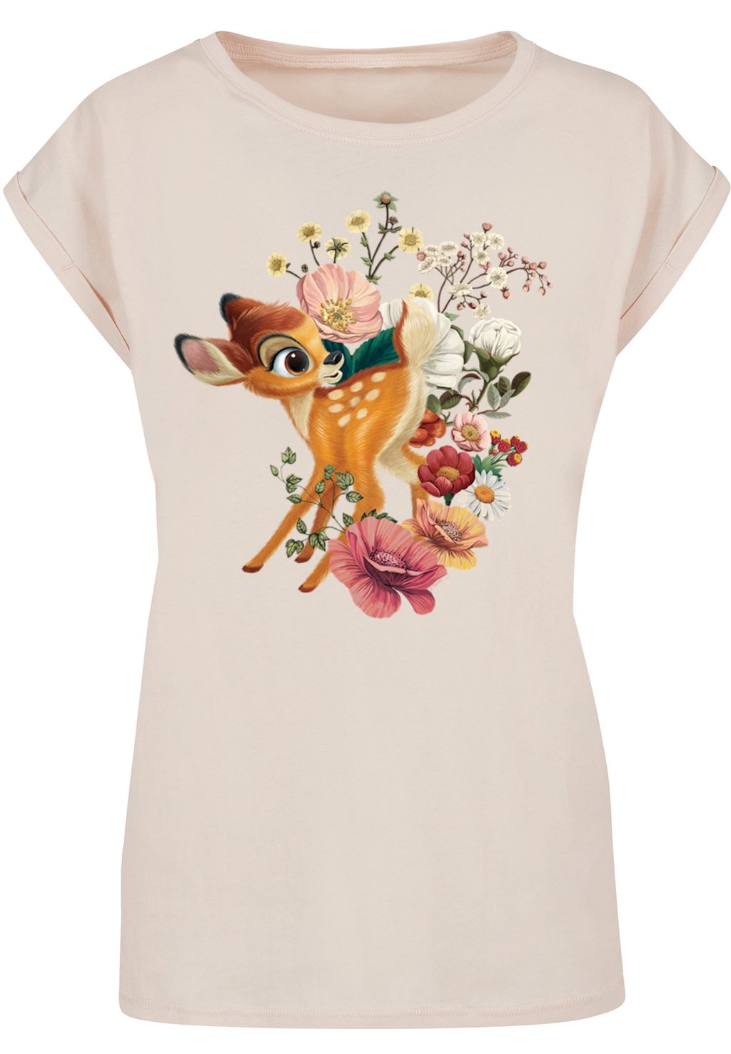 

Футболка с принтом PLUS SIZE DISNEY BAMBI MEADOW F4NT4STIC, песочный