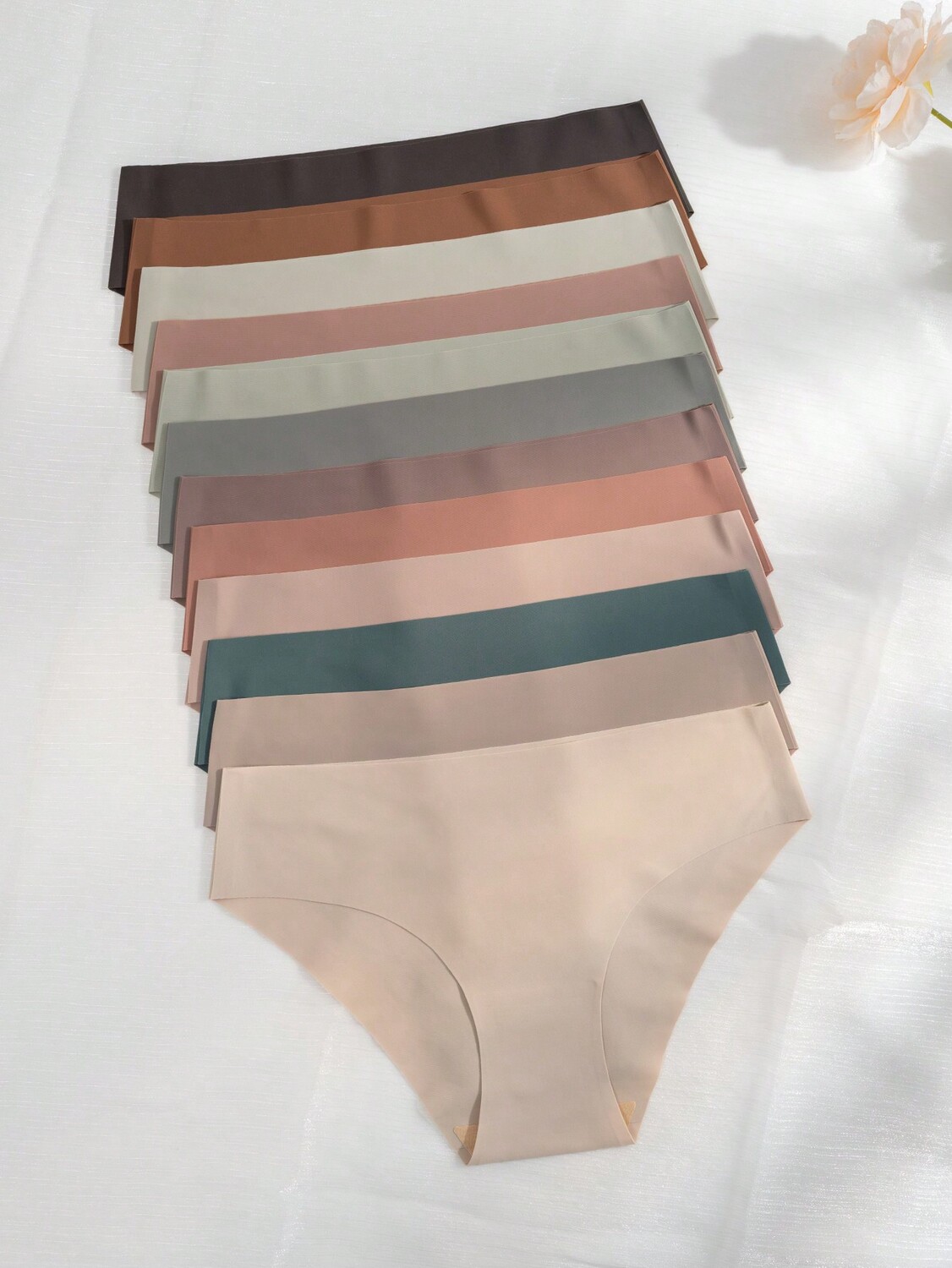 

Женское нижнее белье, однотонное, треугольник, 12 шт, мультиколор