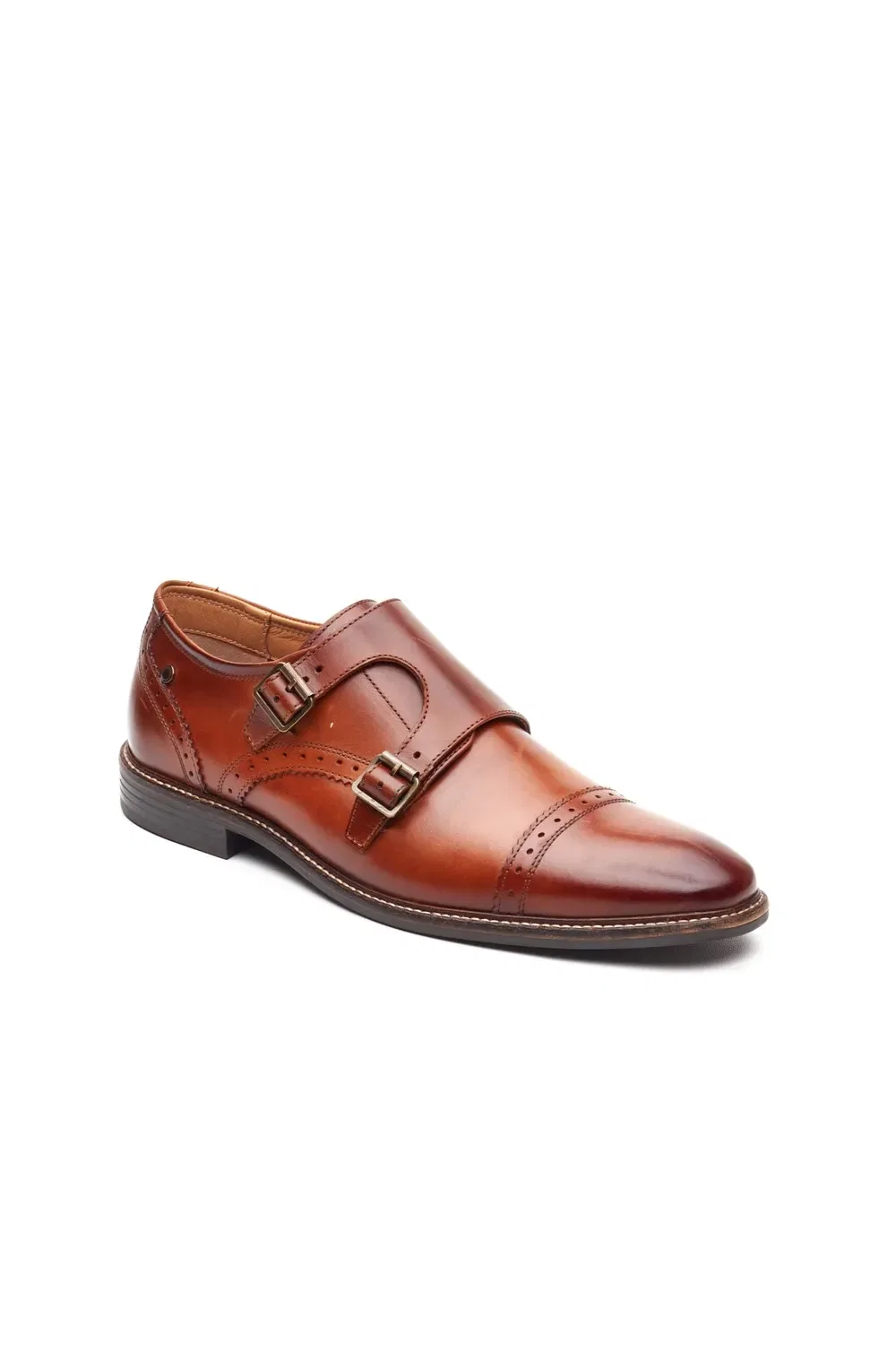 Туфли двойной монах Henley Base London, бежевый