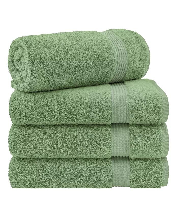 

Набор банных полотенец Bekos Premium из 4 предметов из 100% турецкого хлопка American Soft Linen, зеленый