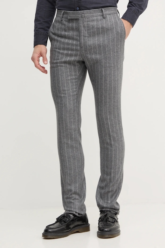 

Шерстяные брюки Hackett London, серый