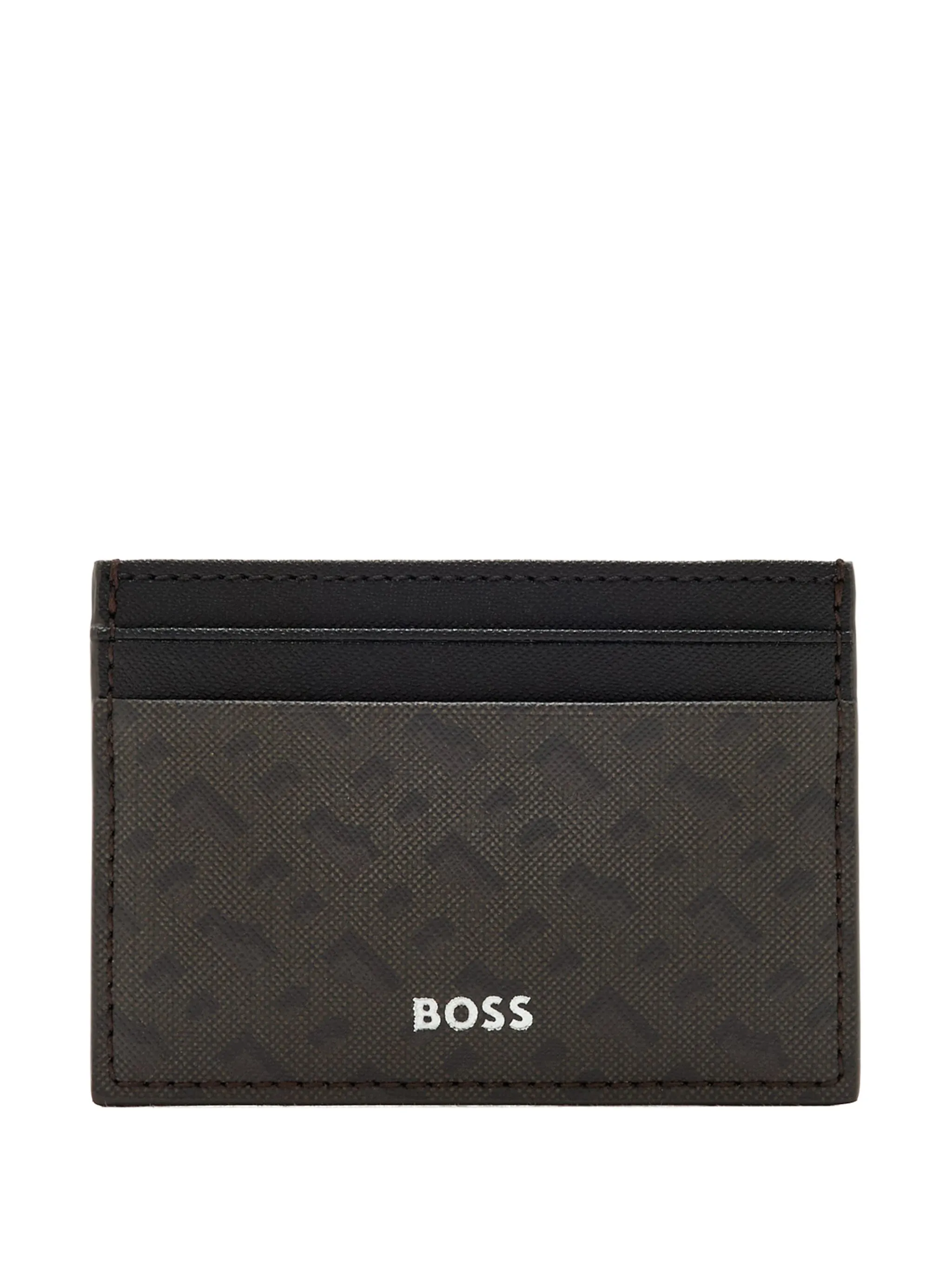 

Держатель для карт с тисненым логотипом Boss, коричневый