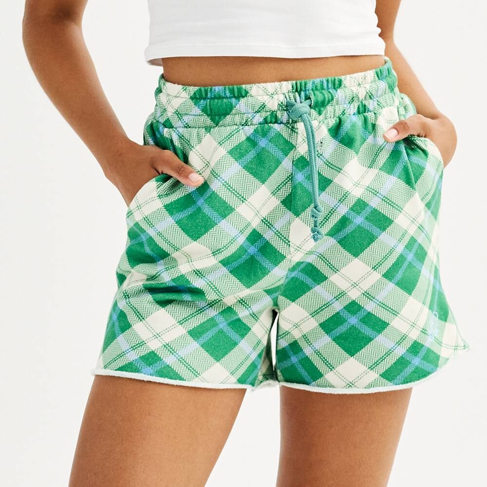 

Клетчатые шорты для отдыха IVORY ELLA для юниоров, цвет Grass Green Plaid