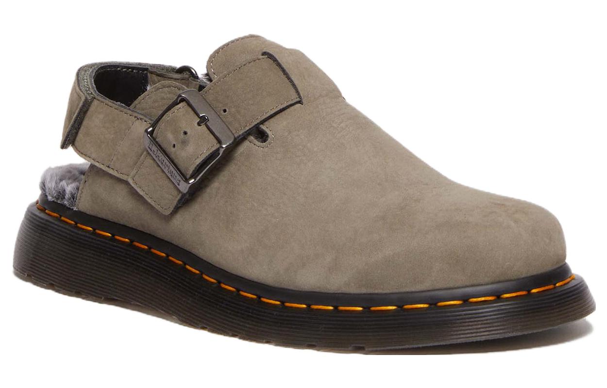 Тапочки Dr.Martens Jorge II Faux Fur Lined Nubuck Slingback Mules 'Nickel Grey' 31386059, серый — фото 2