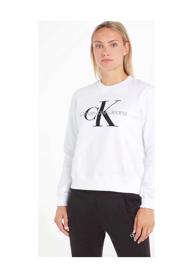 

Свитшот из хлопка с принтом логотипа Calvin Klein Jeans, белый