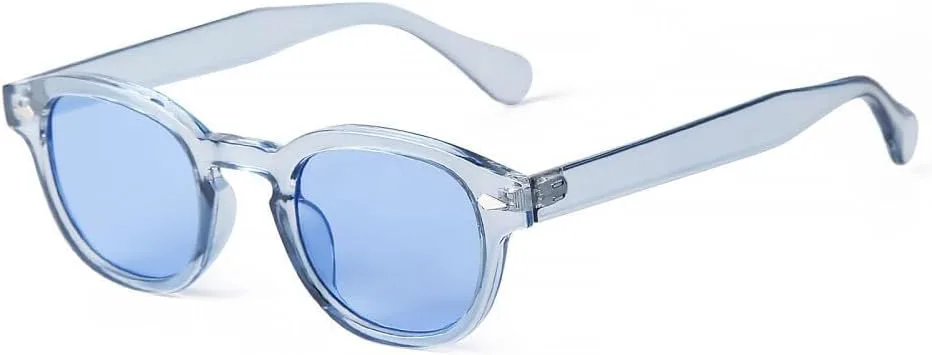 

Винтажные солнцезащитные очки с заклепками, круглые, в черепаховой оправе, для женщин и мужчин, ретро, ​​с желтыми и синими линзами, квадратные LXLHWN, N2