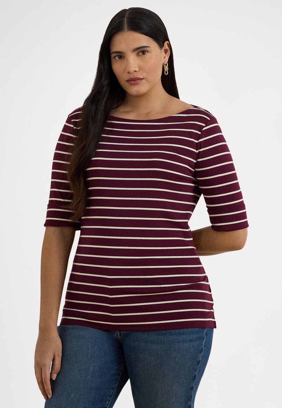 

Футболка Lauren Ralph Lauren Woman STRIPED STRETCH COTTON BOATNECK TEE, Dark Garnet/Mascarpone Cream/Dark Red, Красный, Футболка Lauren Ralph Lauren Woman STRIPED STRETCH COTTON BOATNECK TEE, Dark Garnet/Mascarpone Cream/Dark Red