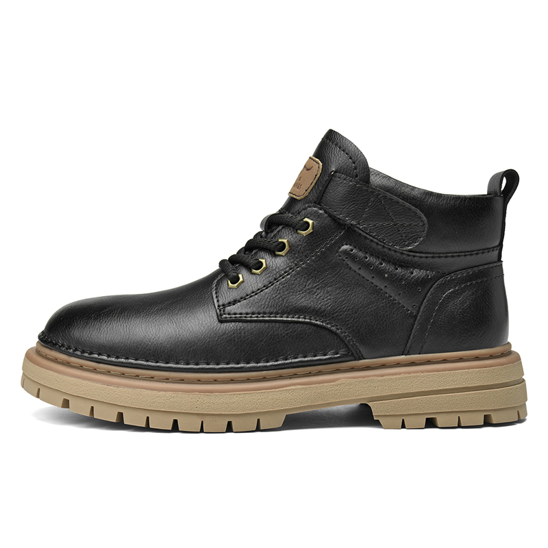 

Короткие мужские ботинки Martin SEPTWOLVES, Black (Standard Leather Shoe Size)