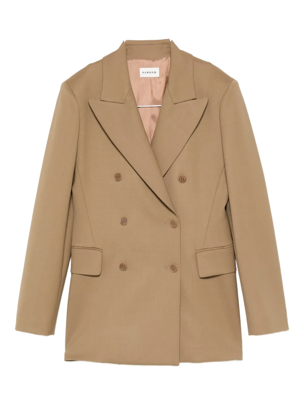 

Двубортный блейзер P.A.R.O.S.H., светло-коричневый