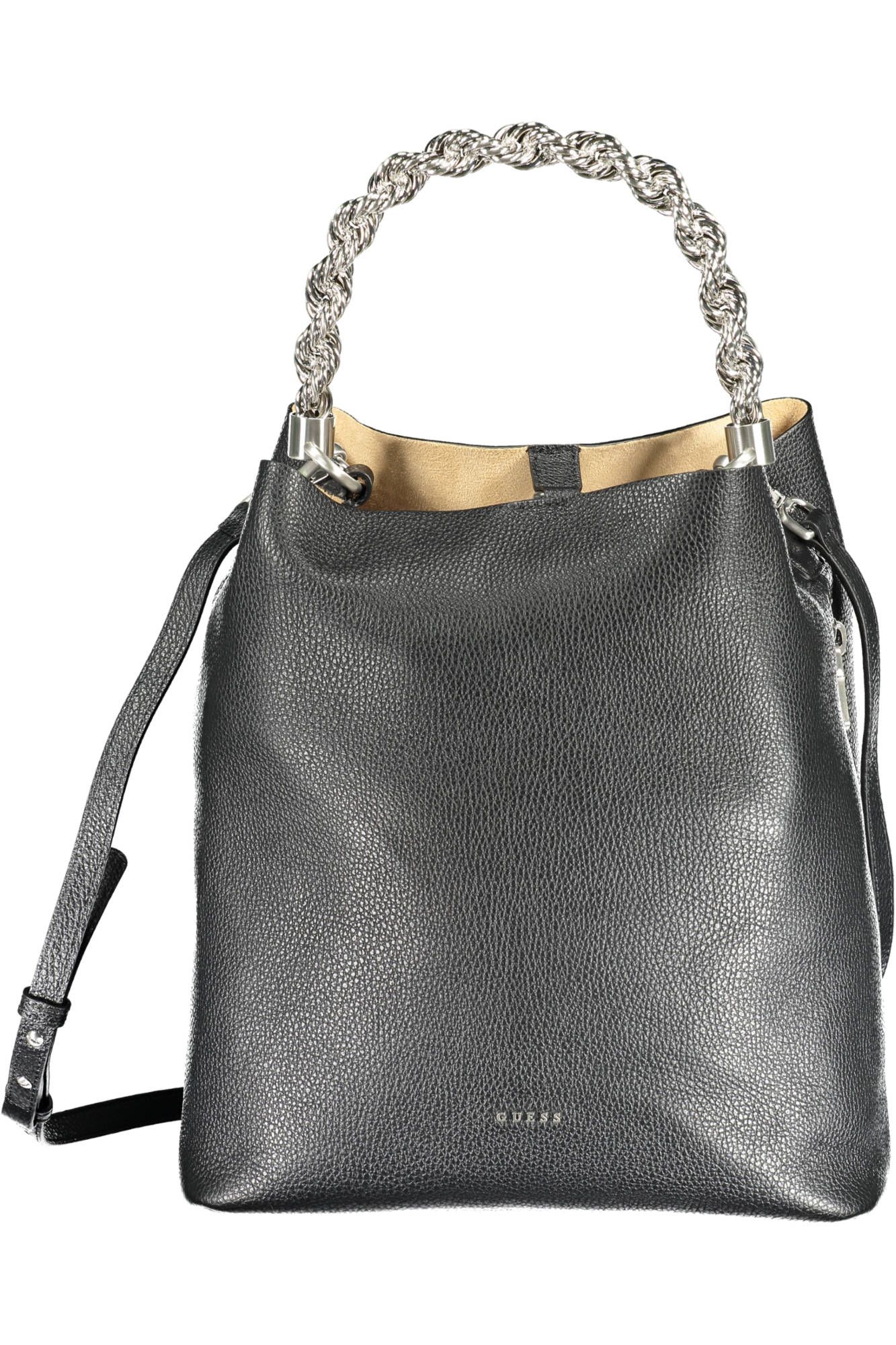 

Черная кожаная женская сумка Guess Shoes