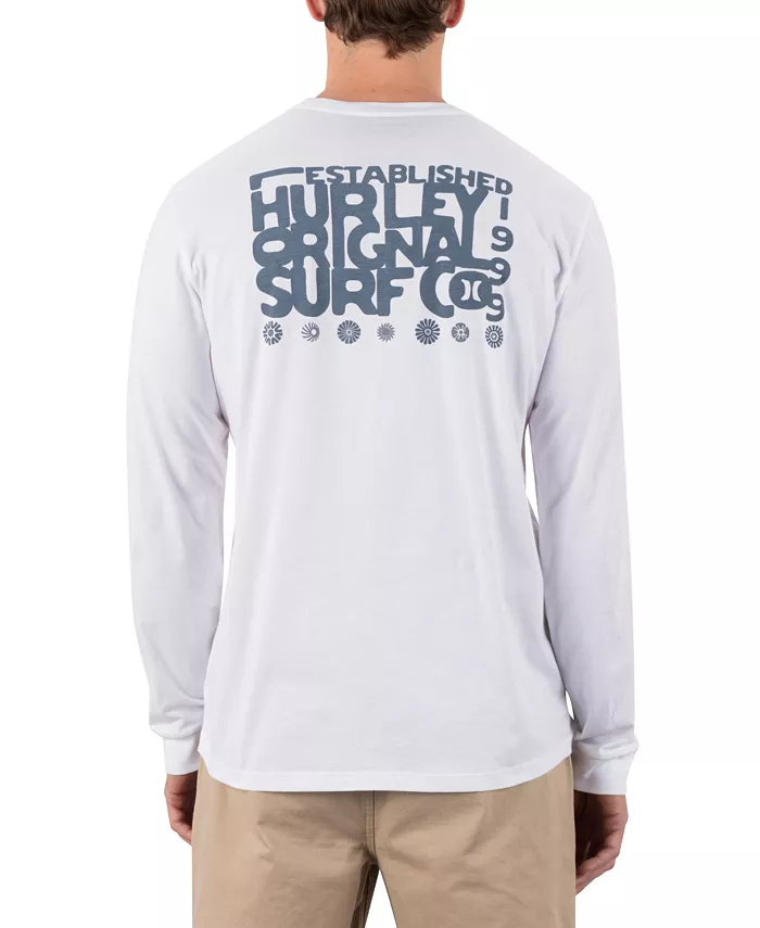 

Мужская футболка с длинным рукавом Solar Cycles Hurley, белый