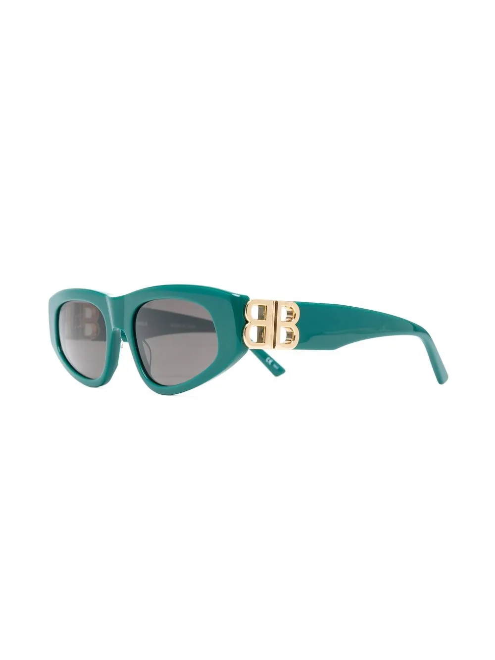 Солнцезащитные очки в оправе 'кошачий глаз' с логотипом Balenciaga Eyewear, зеленый — фото 2