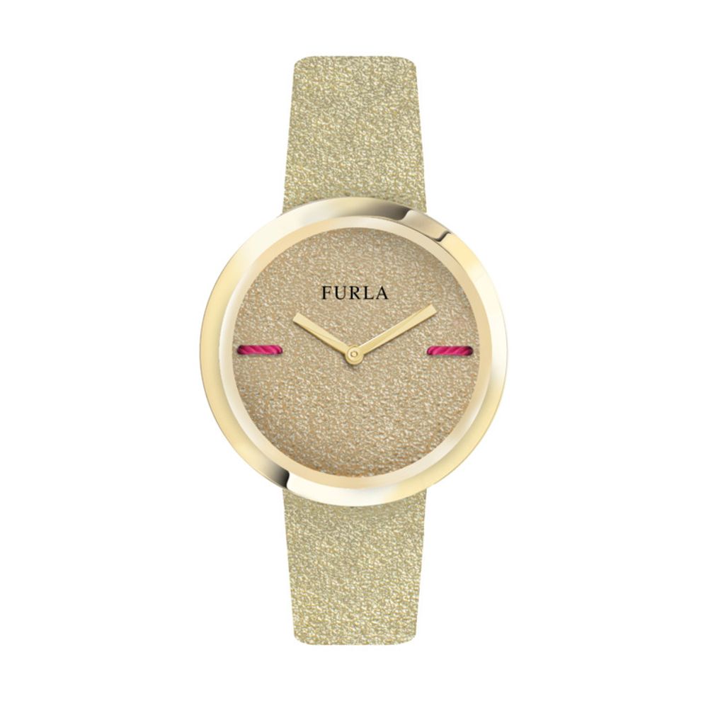 

Золотые кожаные часы Furla
