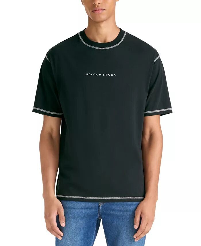 

Мужская футболка свободного кроя Core с логотипом SCOTCH & SODA, черный