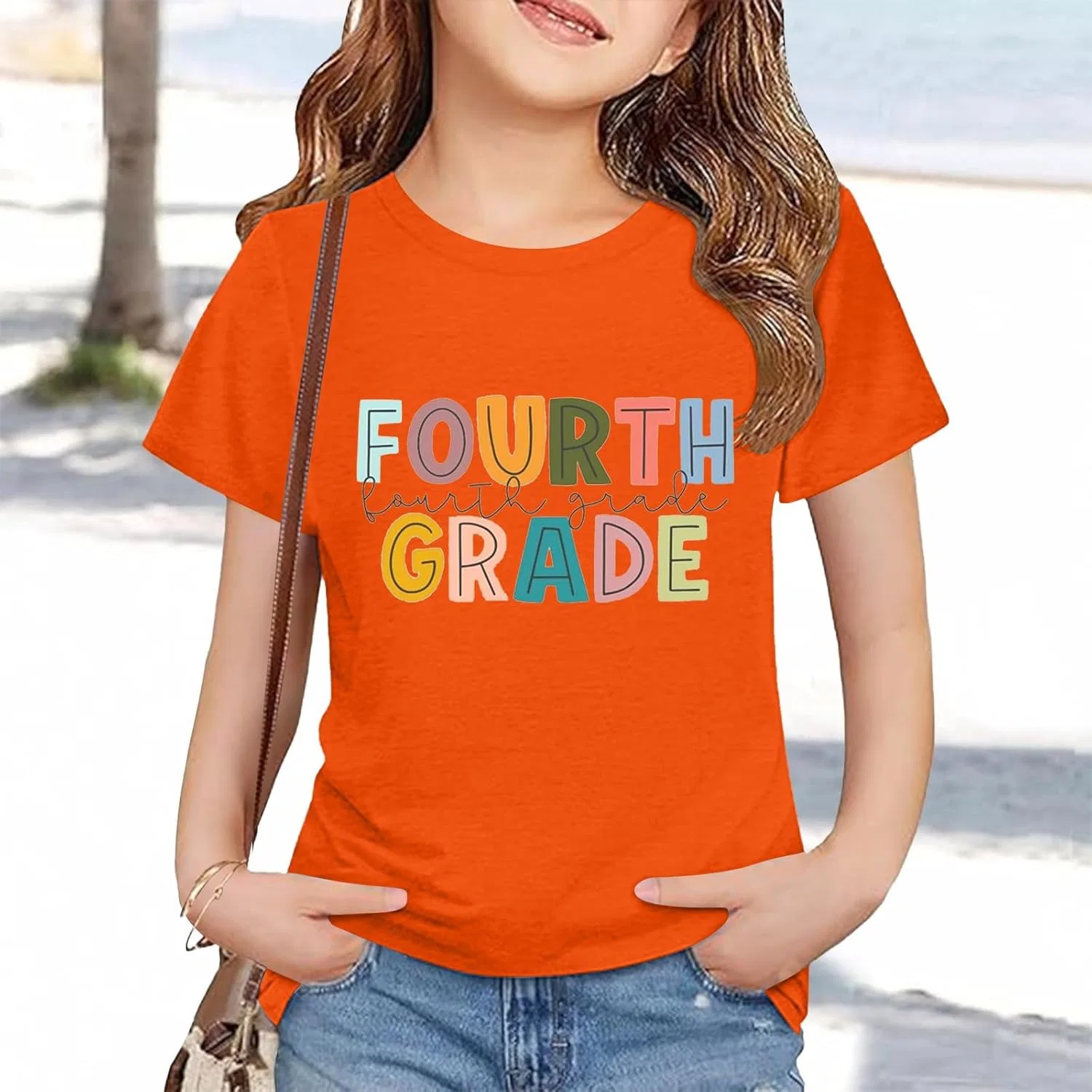 Футболка с коротким рукавом Fourth Grade, оранжевая — фото 3