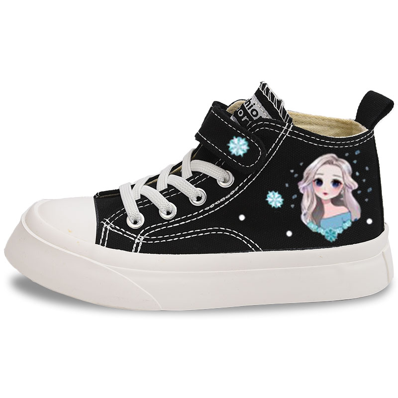 

Детские кроссовки Mid-Top Canvas с антиударной амортизацией и дышащим верхом Budding, черный