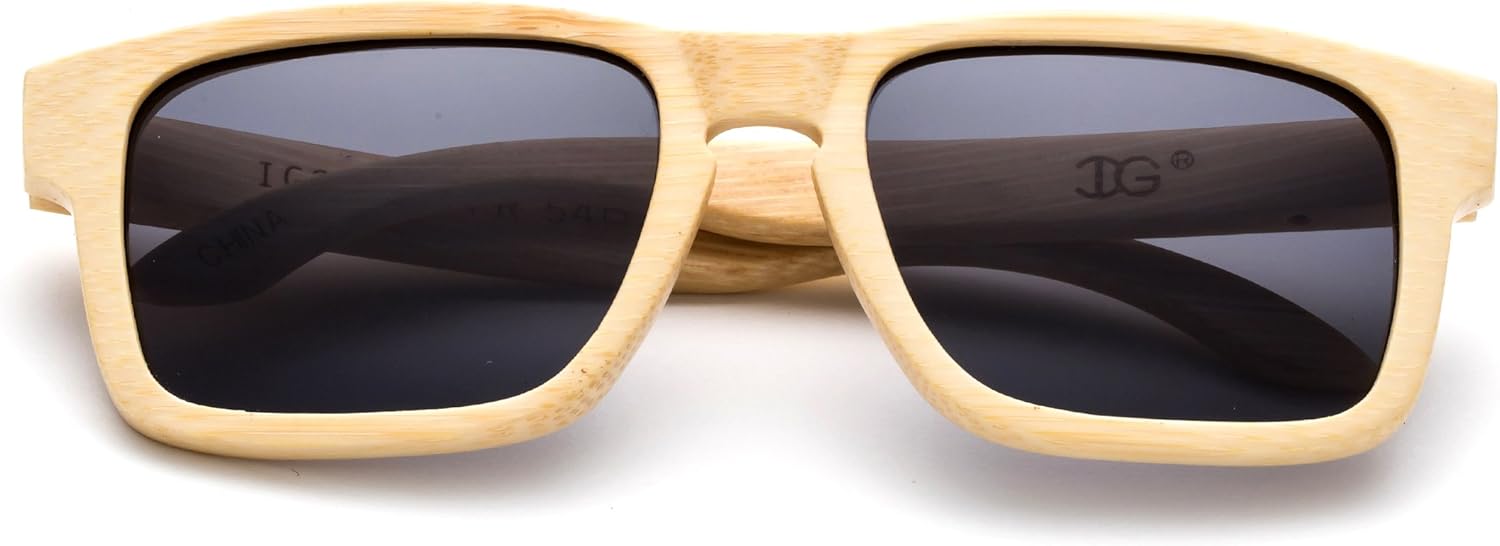 

Оригинальные солнцезащитные очки ручной работы из бамбука, с антибликовым поляризационным покрытием, деревянными пружинными петлями и бамбуковой коробкой Newbee Fashion Sunglasses, Light Bamboo With Case