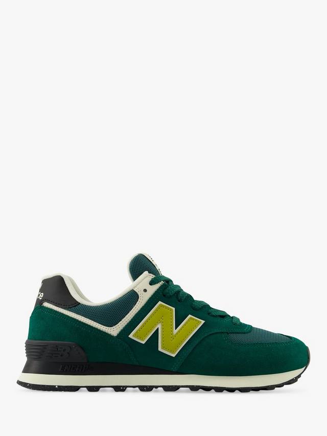 

Кроссовки из смесовой замши 574 New Balance, темно-зеленый